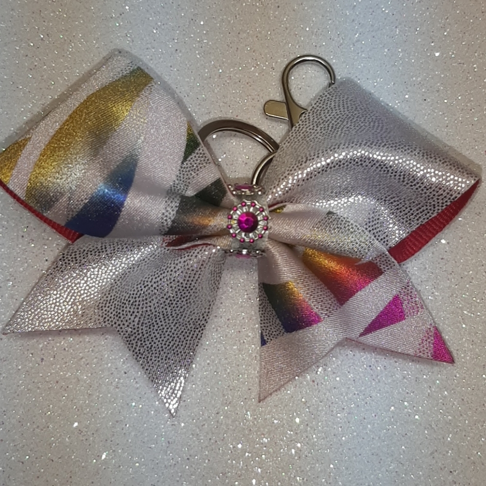 ❤ 4/$20 Cheer bow keychain